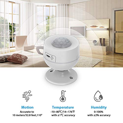 Smart PIR Motion Sensors: WiFi Motion Detector with Temperature and Humidity Sensor,Movement Detector with USB Charge… - Image 3