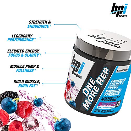 Bpi Sports One More Rep Pre Workout Powder Increase Energy And Stamina Intense Strength Recover Faster Beetroot Carnitine Citrulline 0 Calories Berry Splash 25 Servings 8 8 Oz Pricepulse