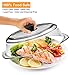 Bezrat Microwave Tall Glass Plate Food Cover | Splatter Guard Lid with Easy Grip Silicone Handle Knob | 100% Food Grade | BPA Free and Dishwasher Safe | Fits Plates and Bowls 10 x 3 inches (Black)