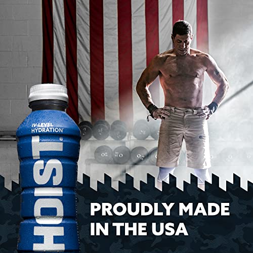 HOIST PREMIUM MILITARY HYDRATION ELECTROLYTE DRINK, POWERFUL IV-LEVEL HYDRATION, CLINICALLY PROVEN PERFORMANCE DRINK, PEACH MANGO, 16 FL OZ (PACK OF 12)