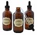 Royal Green 4 oz capacity (120 ml) glass dropper bottles multi-purpose laboratory, liquids, essential oils with glass pipette bonus decorative labels - Pack of 3