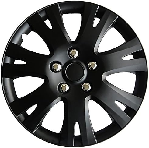 Kuan Tong 1032-16MBK Matte Black 15" ABS Plastic Aftermarket Wheel Cover