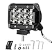 LE 4 Inch LED Work Light Bar, Triple Row, Spotlight, 36W 3600lm, Waterproof, Daylight White 6000K for Off-Road, Truck, Car, Jeep, Boat and More, Pack of 2