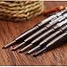 Eyebrow Pencil Eyeliner Oenbopo Waterproof Automatic Eyebrow Pencil Eyeliner Powder Brush Makeup Cosmetic Tool (dark coffee)