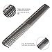 Anself Hair Comb Professional Salon Hairdressing Comb Metal Hair Cutting Comb (Black)