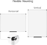 VIZ-PRO Dry Wipe Whiteboard 90 x 60 cm with Aluminium Frame and Pen Tray view 3