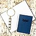 Blue Embossed Dragonfly Faux Leather Journal - Lined