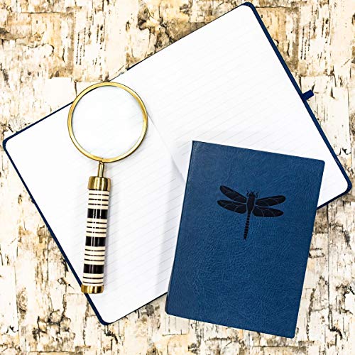 Blue Embossed Dragonfly Faux Leather Journal Lined Pricepulse