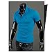 Joylive Fashion Men's Stylish Slim Fit Short Sleeve Casual Polo Shirts T-Shirt Sky Blue