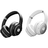 Raycon Everyday Wireless Bluetooth Over Ear 2X Headphones Bundle (Black & White) - Active Noise Cancelling, Awareness Mode and Built in Microphone, IPX 4 Water Resistance, 38 Hours of Battery Life