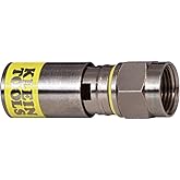 Klein Tools VDV812-606 F-Connector for RG6/6Q Coaxial Cable, Universal Compression Connectors, Male, Professional Grade, 10-P