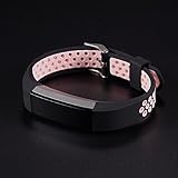 Autulet for Fitbit Alta HR Bands Fitness Smart Watch Replacement Strap Stainless Steel for Fitbit Chain Bracelet Band Silver