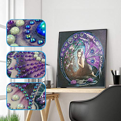 Staron  Newest Diamond Painting Kits - Crystal Special Shaped 5D Drill Cross Stitch Craft Kits Pictures Paint with Diamonds Home Wall Arts Decor Mosaic Making (H) - Thumbnail 2