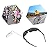 Bike Eye Glasses Rearview Mirror, 1Pcs Lightweight Biking Winter Mirrors Clear Mountain Bicycle Helmet Rear Mirrors for Cycling, Hiking, Bike Accessories, Black and Silver