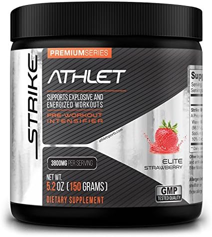 *Flash Sale* STRIKE Elite Strawberry 5.2 oz 150 g - Pre-Workout | Endurance | Extreme Energy | Recovery | Focus | Exercise Training | Gym Body Building - Exp 06-2018