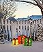 PRODUCTWORKS Candy Cane Lane 3-Piece Pre-Lit Gift Boxes with 70 Lights Seasonal Outdoor Décor