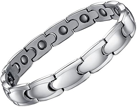 Slannex Titanium Steel Magnetic Therapy Health Bracelet with Free Link Removal Tool