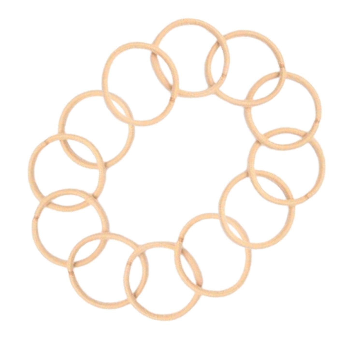 Topkids Accessories Hair Bobbles for Girls and Women, Hair Elastics Hair Bands for Girls Hair Ties Ponytail Holders Hair Accessories for Women Rubber Bands for Hair (12pcs Blonde Cotton)