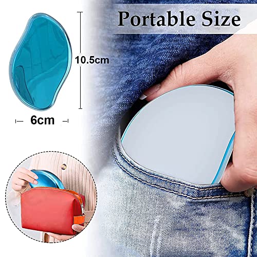 Crystal Hair Eraser Stone for Women Legs, Painless Magic Crystal Hair Removal Device, Fast & Easy Exfoliate, Silky Hair Remover Skin Exfoliator Tool for Men Arms Legs Back Body Any Part (Rose Red)