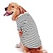 Petroom Dog Shirts for Large Dogs,Dog Striped Cotton T-Shirt Breathable Stretchy Costumes Pet Pullover Clothes(Black White Stripe,M)