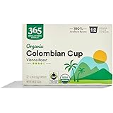 365 by Whole Foods Market, Coffee Colombian Cup Vienna Roast Pods Organic 12 Count, 4.6 Ounce