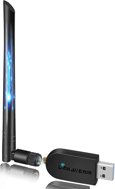 LinKAVEniR AC1300Mbps WiFi Dongle USB 3.0 Dual Band 2.4G/5GHz MU-MIMO Mac Win
