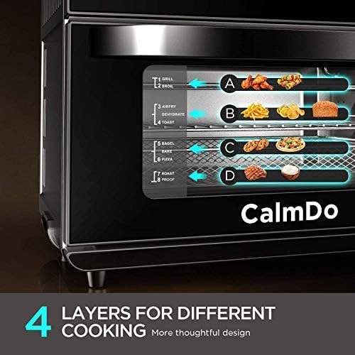 CalmDo 25L Air Fryer, 1800W Mini Oven Digital Multi Air Cooker with 12
