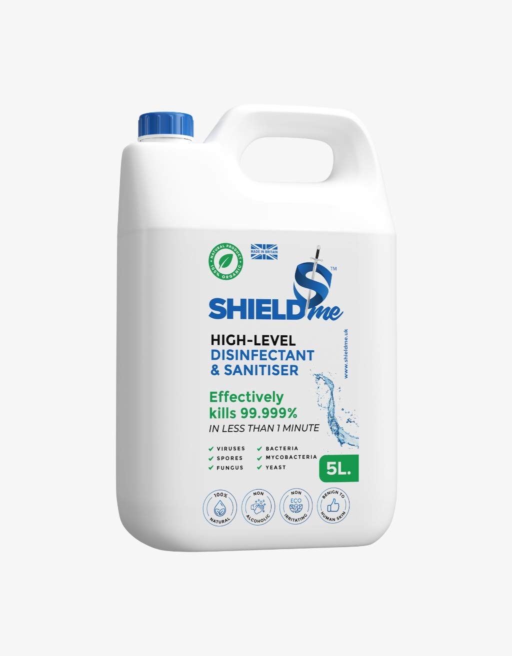 5L High Level Disinfectant & Sanitizer 100% Natural - SHIELDme