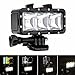 SHOOT Waterproof 30m Diving Light High Power Dimmable LED Underwater Fill Light for GoPro Hero 6/5/5S/4/4S/3+,Campark AKASO DBPOWER Crosstour SHOOT Camera with 1200mAh Built-in Rechargeable Battery