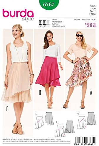 asymmetrical skirt dress pattern