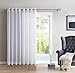 HLC.ME One Panel Extra Wide Sheer Voile Patio Door Grommet Curtain Panel for Sliding Doors (White) - 100