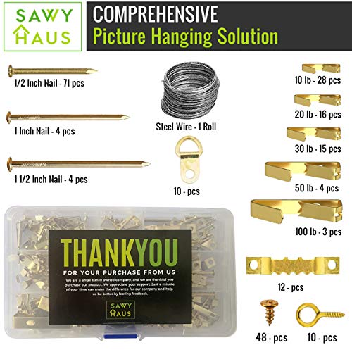 Picture Hanging Tool Kit with Level Easy Frame Picture Hanger Set