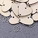 50pcs Heart Wooden Slices with 50 Iron Set for Birthday Reminder Hanging Wooden Plaque Board DIY Calendar Accessories Home Decoration (Burlywood)