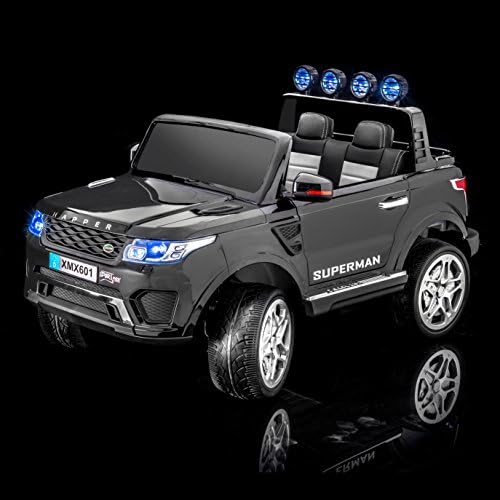 SPORTrax Land Rover Discovery Style Ride On Car, Battery Powered, Remote Control, w/FREE MP3 Player - Black
