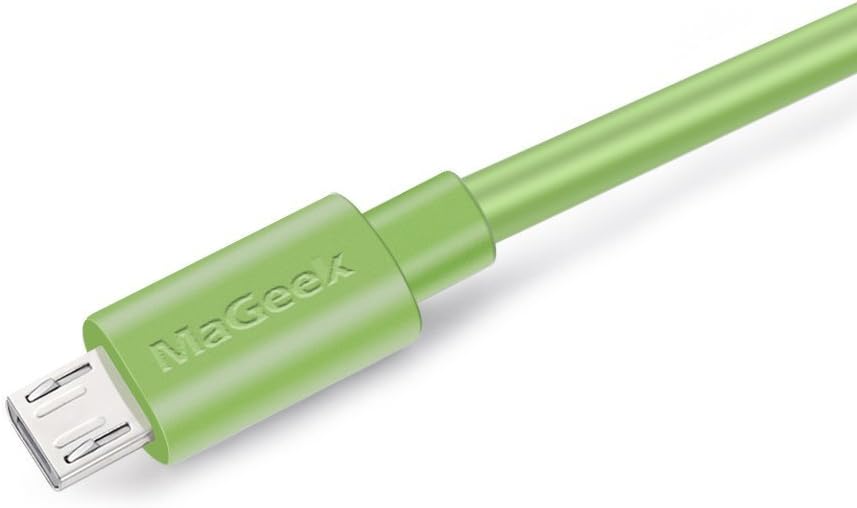 MaGeek® 6ft / 1.8m Premium Extra Long Micro USB to USB Cable High Speed USB 2.0 A Male to Micro B for Samsung, HTC, Sony, Motorola, LG, Google, Nokia and More (Green) - Image 4