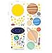 treepenguin Solar System Space Wall Decals for Kids Rooms – Large Planets and Stars Stickers for Bedroom Playroom and Nursery – Educational Wall Decor for Boys and Girls
