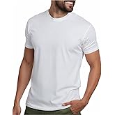 INTO THE AM Men's T-Shirts Soft Cotton Blend Crew Neck Tee S - 4XL Athletic Fit Plain & Logo Basic T-Shirt for Men