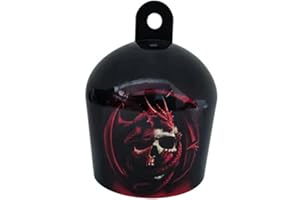 TUONPA Motorcycle Cowbell Horn Cover Decoration,Motorcycle Cowbell Horn Cover,Reaper Decoration,Halloween Motorcycle Decoration (Flying Dragon Skull)