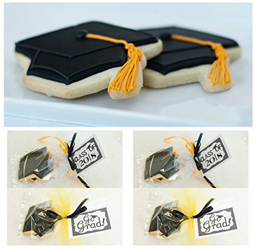 SveBake Graduation Cookie Cutter Set - 6 Pieces Rust-proof Stainless Steel Biscuit Cutters with Shapes of Graduation Cap, Gown,Diploma,Bouquet - Thumbnail 4
