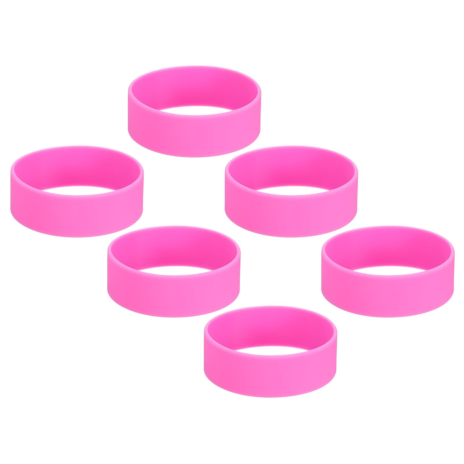 PATIKIL Elastic Sublimation Tumblers Holder Ring Bands, 6 Pcs Silicone Heat Resistant Sublimation Paper Wrap Ring for 20Oz Tumbler for DIY Craft Pink