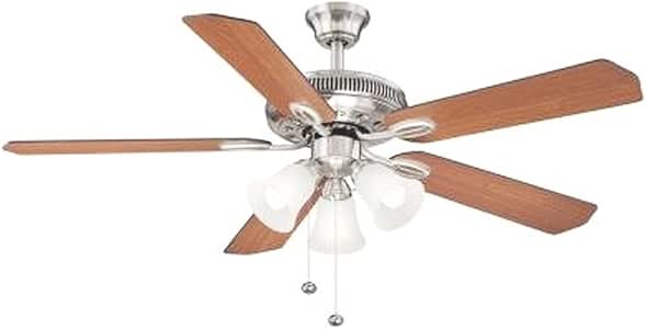 Hampton Bay Glendale 52 In Brushed Nickel Ceiling Fan Amazon Com