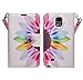 Note Edge Case, Samsung Note Edge Wallet Phone Case, Wrist Strap [Kickstand Feature] PU Leather Wallet Case with ID&Credit Card Slot For Galaxy Note Edge, Sun Flower