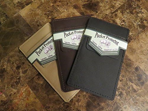 (1) Tan Leather Pocket Protector