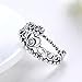 EnjoIt Fashion 925 Sterling Silver Crown Princess Diamond Ring Women's Love Rings
