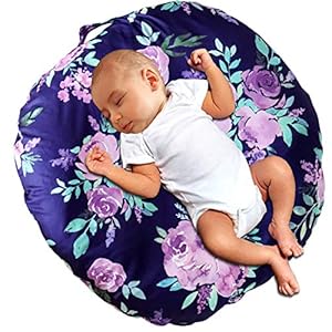 Flower Newborn Lounger Cover, Lounger Cover Purple, Lounger Cover Girl, Breathable & Reusable Lounger Removable…