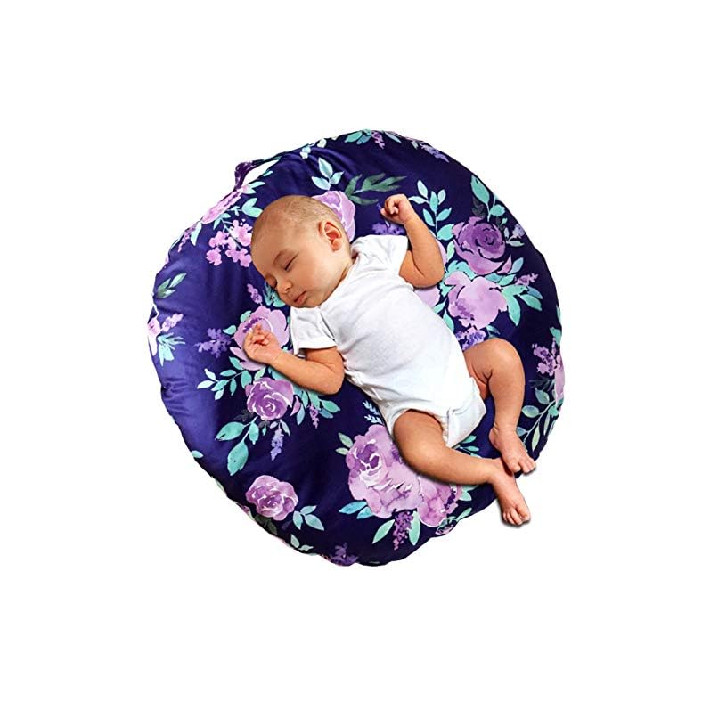 Flower Newborn Lounger Cover, Lounger Cover Purple, Lounger Cover Girl, Breathable & Reusable Lounger Removable…