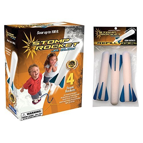 Stomp Rocket Jr. Glow Rocket with Jr. Glow Rocket Refill Pack, 7 Rockets [Packaging May Vary] - Thumbnail 2