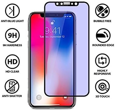 JD Tempered Glass Screen Protector For Apple iPhone X (Anti Glare) (Edge To Edge) (Black) With Installation Kit