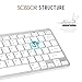 Accevo Bluetooth Keyboard, Ultra-Slim Universal Wireless Keyboard for Tablet Smartphone PC Windows Android iOS (White)