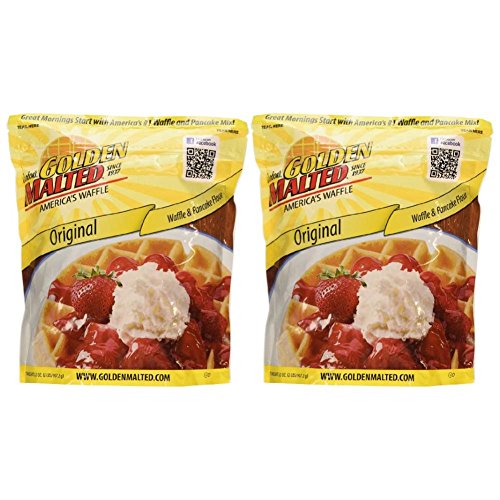 Carbon's Golden Malted Pancake & Waffle Flour Mix, Original, 32-Ounces (Pack of 2)